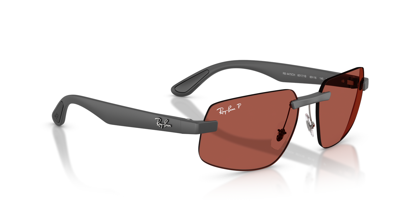 Lentes de sol Ray Ban Rb4475Ch , Gry Mt, Red Polarizado