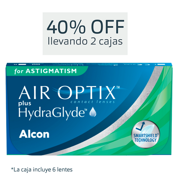 Lentes de contacto Air Optix Plus con HydraGlyde para astigmatismo