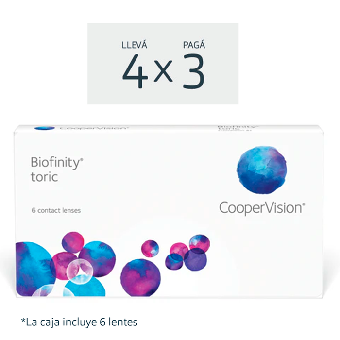 Lentes de contacto Biofinity Tórico para Astigmatismo