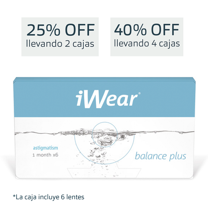 Lentes de contacto iWear Balance Plus Astigmatismo