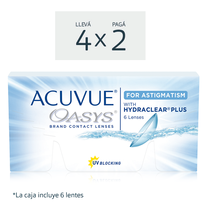 Lentes de contacto Acuvue Oasys para Astigmatismo
